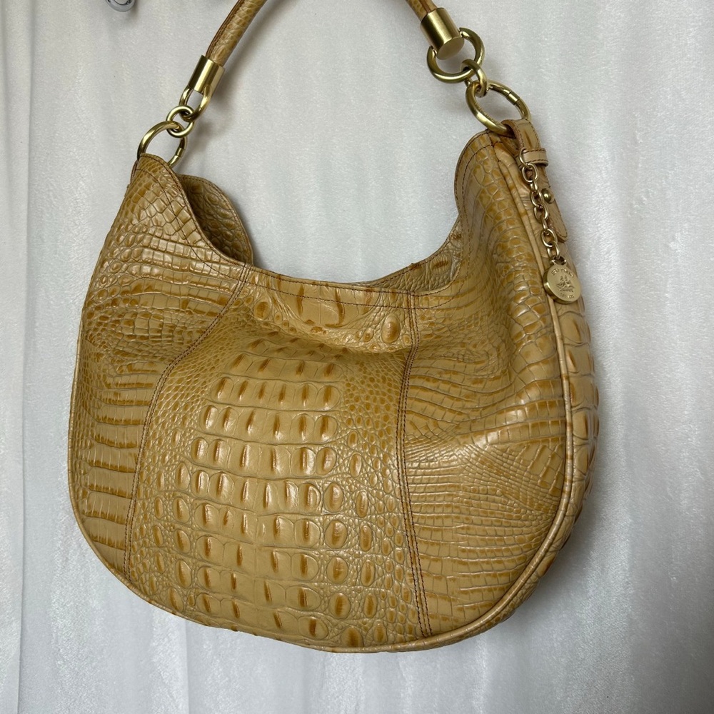 Brahmin Tan Carmela Hobo Shoulder Bag